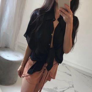 • RP • The_room Black Button Down L/XL